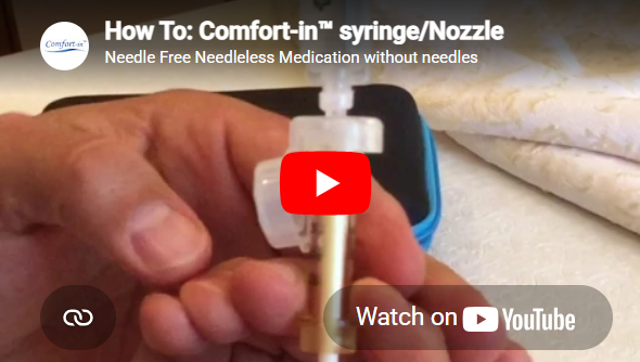 Load video: How To: Comfort-in™ Syringe/Nozzle- Vial Adaptor