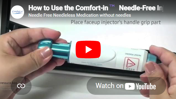 Load video: How to Use the Comfort-in™️ Needle-Free Injector | Needle Free Injection